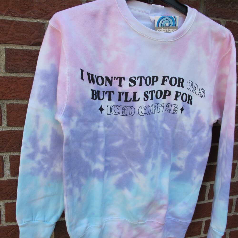 Sweetees Iced Coffee Graphic Print Sweatshirt